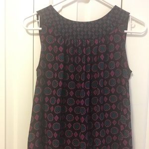 Silk Flowy Tank - Anna Sui - Size XS - Jewel Tones